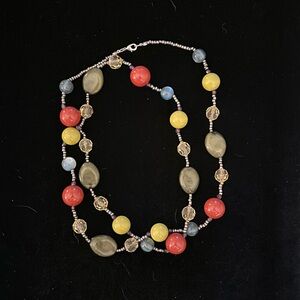 Lovely vintage glass and acrylic beads 36 inches EUC
